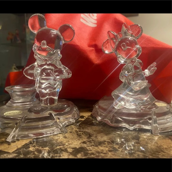 Lenox Mickey and Minnie Candlestick holders - Picture 1 of 3